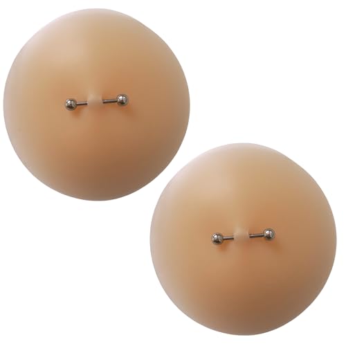 Fake Nipple Piercing Faux Pasties with Non-Piercing Prank Nipple Pasties with Piercing