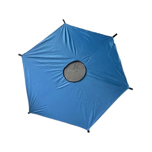 jojomis Trampoline Cover Oxford Cloth Sun Protection Waterproof Easy to Install Blue for Kids Backyard- 8 ft