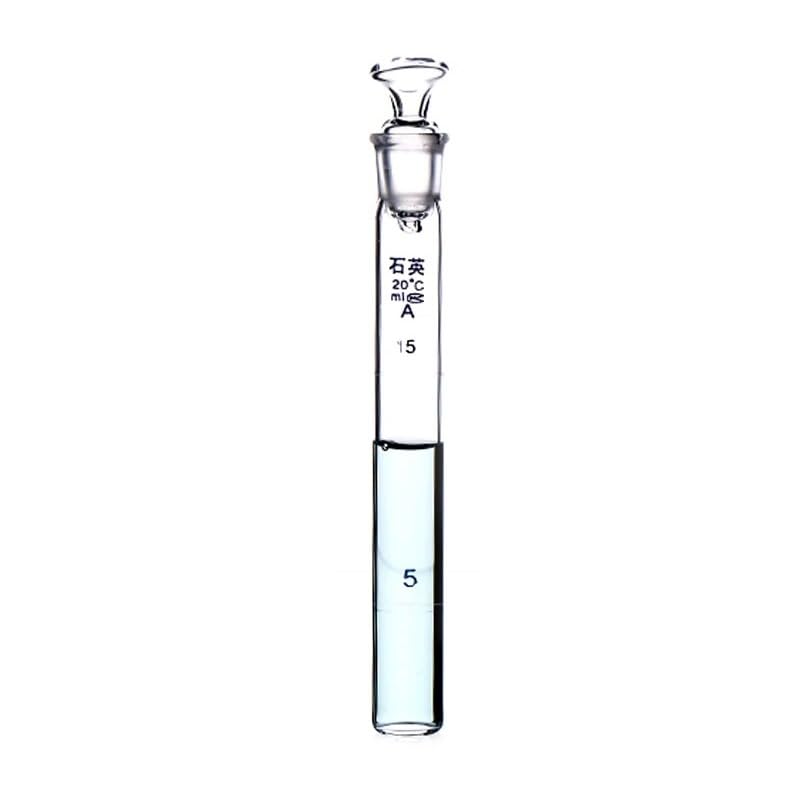Kwarcowa probówka laboratoryjna o pojemności 15 ml z pokrywką — materiał JGS-2 odporny na wysokie temperatury