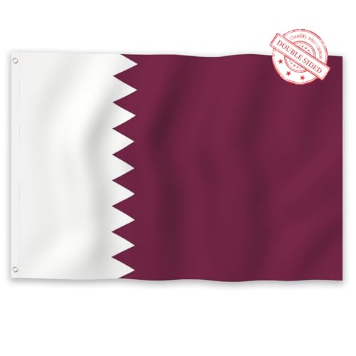 Drapeau Qatar 180x300cm double face bannière célébration extérieur décoration jardin porche