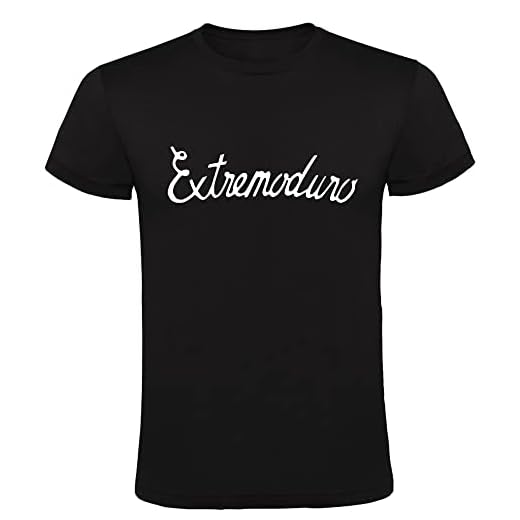 Camiseta Negra con Logotipo de Extremoduro Hombre 100% Algodón Tallas S M L XL XXL Mangas Cortas (L)