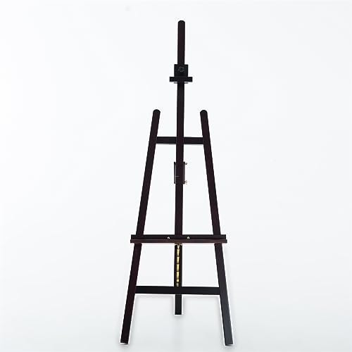 木製イーゼル、ディスプレイイーゼルスタンド、絵画やスケッチ用のポータブルアーティストイーゼル、高さ150cm Aフレームイーゼル三脚 ウェディングサイン、ポスター、写真用(サイズ:150cm、色:A) (C 150CM)