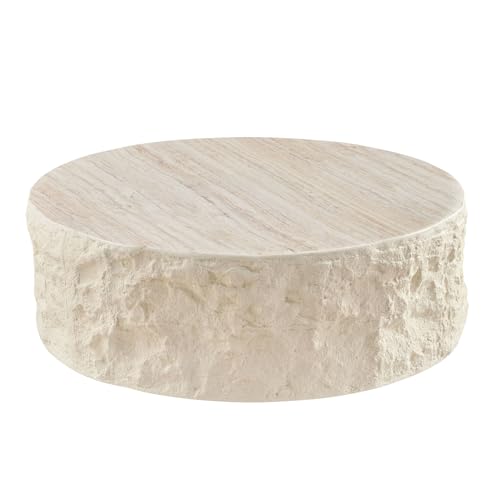 SSLine Classic Drum-Shape Living Room Table Contemporary Round Coffee Table