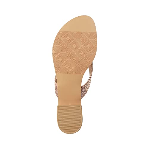 Image of Metro Women's Metallic Faux Leather Ethnic Slip-on Fashion Sandals