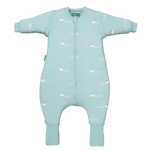 molis&co. Pijama Manta con Mangas Desmontables, Calcetines Antideslizantes, TOG 2.5 Estampado Duck Family, Algodón 100%, Oeko-Tex 100 Certificado, 1 año