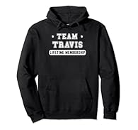 Perfect for mom, dad, uncle, aunt, grandpa, grandma, brother, or sister! Funny Family Team Travis Last Name 8.5 oz, Classic fit, Twill-taped neck