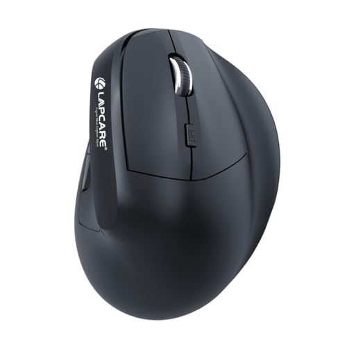 LAPCARE SunGrip Wireless Mouse 2.4GHz with Silent Clicks | 1600 DPI Adjustable | 6 Buttons | Ergonomic Design | USB Receiver | Compatible with Windows, Mac, Laptop & PC