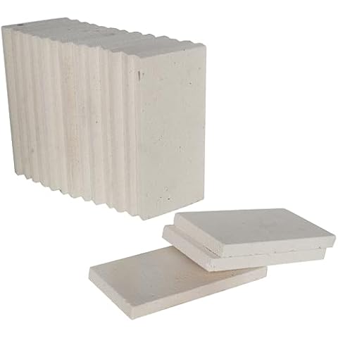 SIMOND STORE Insulating Fire Brick - 0.75" x 4.5" x 9" - 2500F Rated - Fire Bricks for Wood Stove Fireplace Fire Pit Kiln Pottery Forge Pizza Ovens Jewelry Soldering Casting - Pack of 16 Cover