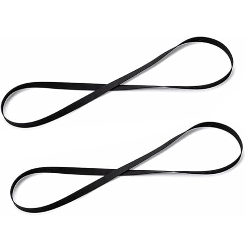 AFCJLTO Paquete de 2 Correas de Repuesto de Goma de 200mm para Tocadiscos, Resistentes y Prácticas, Compatibles con la Mayoría de los Tocadiscos Accionados por Correa