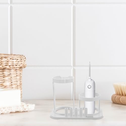 Organizador de boquillas de irrigador dental soporte plástico blanco accesorios de baño 7