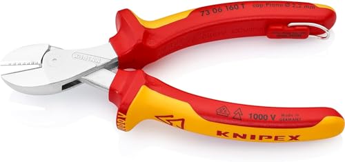 Alicate KNIPEX X-Cut cromado aislado con fundas multicomponente de alta resistencia 3