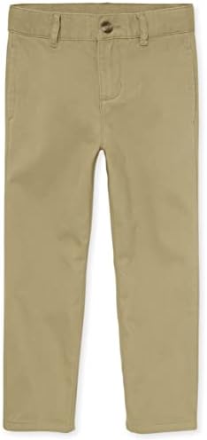 The Children's Place boys Chino Pants, Flax, 7 husky