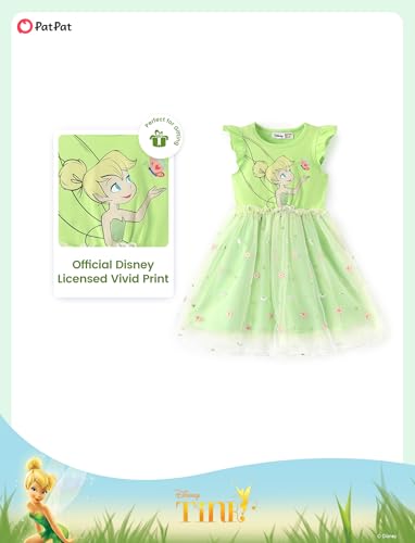 Image of Disney Princess Frozen Elsa Minnie Stitch Toddler Girl Tulle Tutu Dress Ruffle Sleeve Mesh Summer Birthday Party Clothes 2-9Y