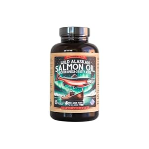 Wild Alaskan Salmon Fish Oil Omega 3 Supplement by Kwee-Jack Fish Co. | 120 Softgels 1000mg Salmon Oil | Anti-inflammation Brain Heart Joint Health