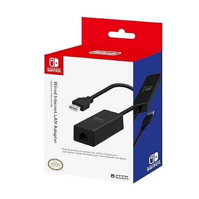 Nintendo Switch Wired Internet LAN Adapter by HORI Officially Licensed by Nintendo, Case