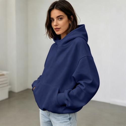 moolBeko Womens Mock Neck Oversized Hoodies Comfort Fall Clothes - image 3