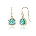 Simulated Aquamarine Drop Earrings