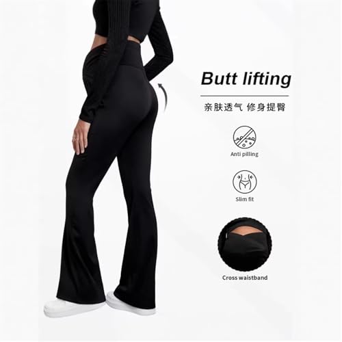 Pantalon de grossesse à jambe large et tissu extensible thermorégulateur