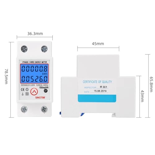 Wattmètre électronique AC 220V 80A avec écran LCD rétroéclairé - 4