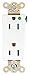 15A Decorator Receptacle 125VAC 5-15R WH