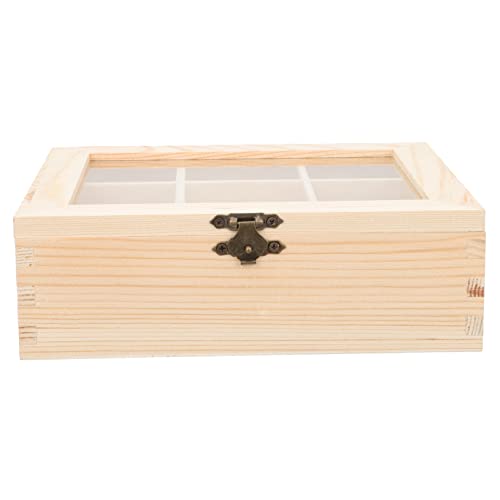 Housoutil Tea Bag Holder Organizer Multi-purpose Compartment Tea Box for Home Restaurant and Hotel Storage Elegant Design and Items