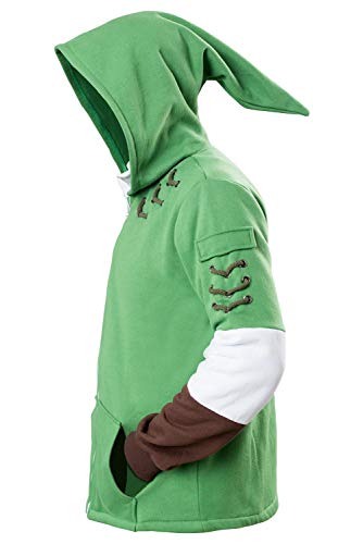 Ya-Cos Link Cosplay Hooded Zipper Coat Jacket Green #TOP1