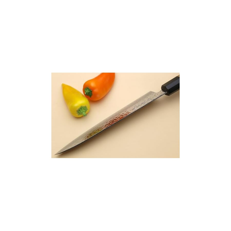 Yoshihiro VG10 46 Layers Hammered Damascus Gyuto Japanese Chefs Knife (Octagonal Ambrosia Handle) (8.25" (210mm)