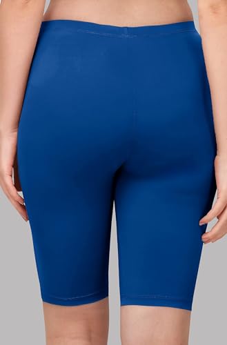 Image of SOIE Women's Mid Rise Soft Polyamide Spandex Knee Length Cycling Shorts