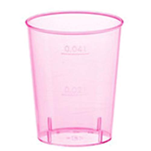 Preisvergleich Produktbild PAPSTAR, 84403, 40 Stück, Kunststoff-Schnapsglas, 4 cl, Rosa Transparent