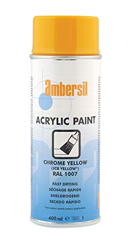 Ambersil 20556 Acrylic Paint RAL1007 JCB Yellow 400ML