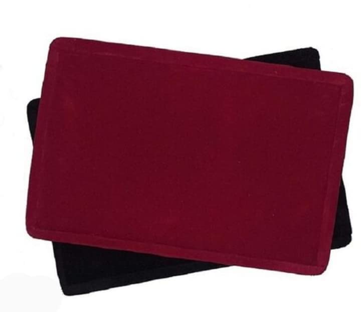 Darshik Traders Velvet Jewellery Finding Beading Tray 12x8 inch PACK OF 2 PCS (Cherry & Black) jewellery finding, Display organiser Jewelry cosmetic organizer Tray