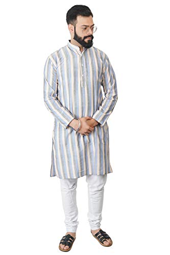 Image of Men's Cotton Long Kurta (Broad Lining)