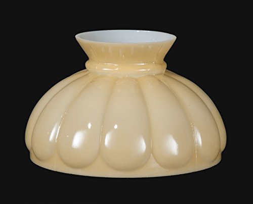 Image of B&P Lamp Opal Melon Shade, Buff Nu-Gold Background