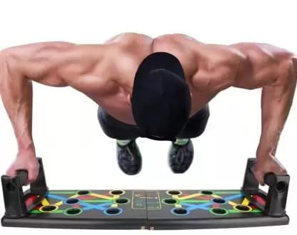 Foldable Push Up Board with Handles, 15-in-1 Multifunction Home Workout System, Color-Coded Muscle Training Equipment for Chest Shoulders Triceps Back, Portable Fitness Board for Men Women-image-19