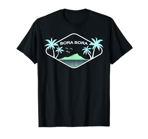 Bora Bora Palmiers Île Plage Polynésie Fidji Tahiti Souvenir T-Shirt