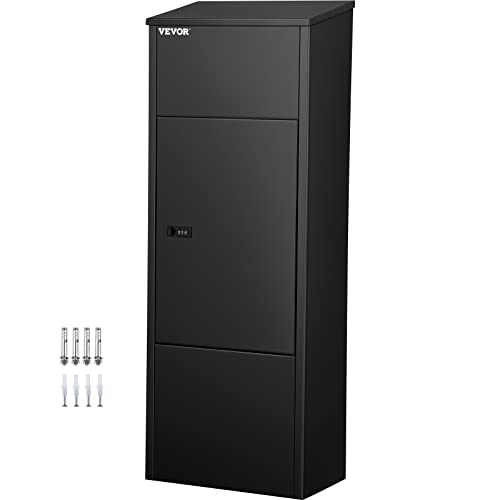 VEVOR Paketbriefkasten verzinkter Stahl Postkasten 38x23x105cm Briefkasten...