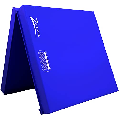 Z Athletic 6\'x3\'x4\" Gymnastics, Tumbling, Martial Arts Open Cell Foam Exercise Mat (Blue) - Thumbnail 3