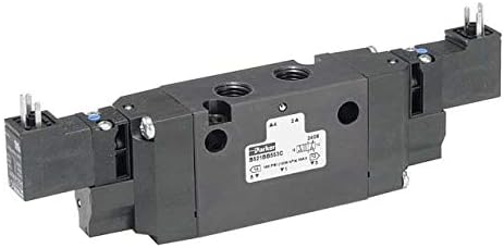 B5F1000XXC Series B5 Aluminum Pneumatic Solenoid 4-Way Air Control Valve,Remote Pilot - M5 Current, 1/4" NPT Inline