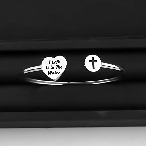 ENSIANTH Baptism Gift For Women I Left it in The Water Cuff Bracelet Adult Baptism Gift, Baptized Bracelet for Teen4