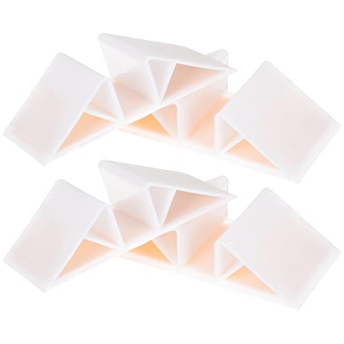 Amosfun 4 Stück Welpengehege Zaunständer Unterstützung Zaun Zubehör Keil Türstopper Hamsterzaun Konfigurierbare Stützfüße Hundezaun Nut Zaunzubehör Haustierkäfig Kind Weiß Dreieck Plastik