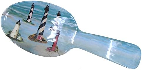 Chesapeake Bay - Soporte para cuchara de melamina azul para el mostrador de cocina o estufa, mantiene 10.5 x 3.75 pulgadas