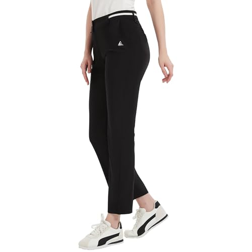 Women Golf Pants with Pockets Spring Summer 4-Way Stretch Lightweight Quick Dry Casual Pants Athletic UPF 50+