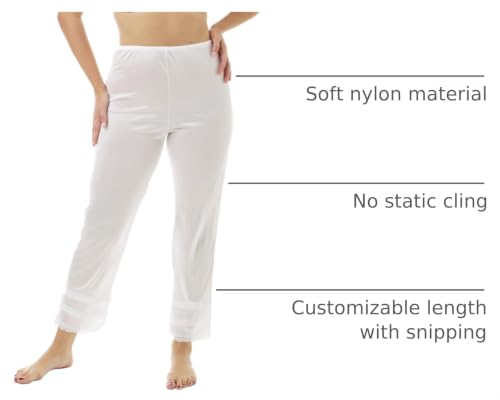 Image of Underworks Nylon Ankle Length Pantliner Pant Slip with Snip a Length