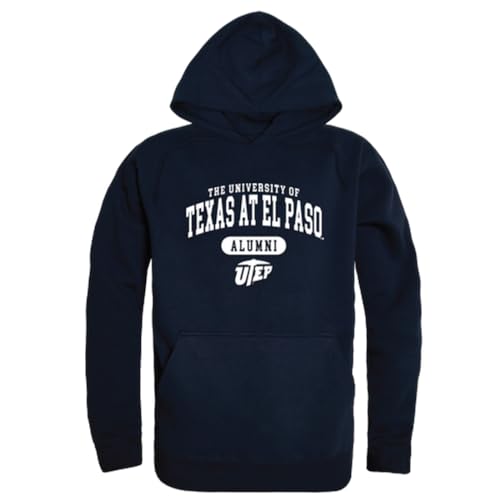 W Republic University of Texas at El Paso Miners Alumni Fleece Hoodie Sweatshirts - Navy, X-Large