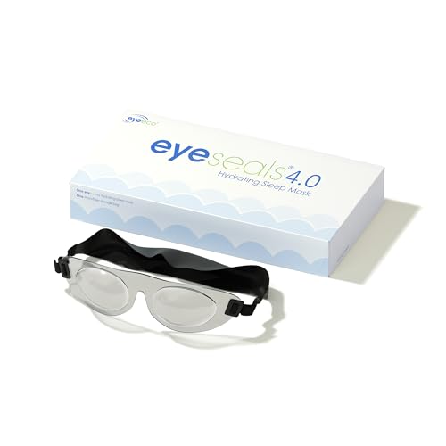 Eyeseals Hydrating Sleep Mask - Clear - Eye Masks for Sleep to Block Dry Air - Retains Moisture to Soothe Dry Irritated Eyes and Provides Eye Care Overnight - CPAP Compatible Latex-Free