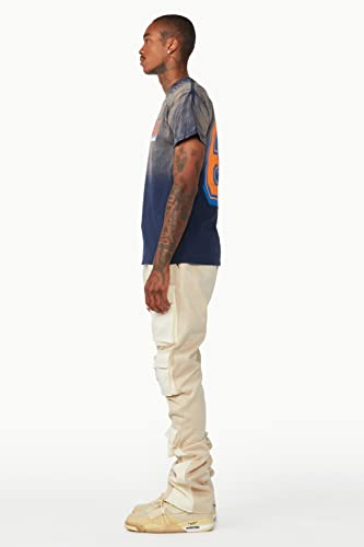 Men's Noriko Beige/Ivory Stacked Flare Track Pant4