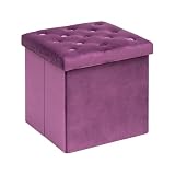 B FSOBEIIALEO Velvet Storage Ottoman Cube