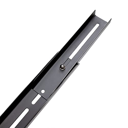 2PCs Retractable Foldable Stainless Steel Microwave Oven Rack, Black Wall Mount Sturdy Microwave Shelf Bracket Wall Mount Kit Foldable Stretch Wall Mounted Rack Shelf Oven Stand Shelf Racks with Screw - Thumbnail 7
