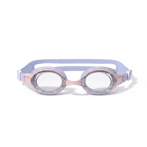 Image of BURNLAB Swimming Goggles for Everyday Pool Use, Clear Vision Lens, Easy Adjustable Strap, Unisex Adult (Pink and Blue)