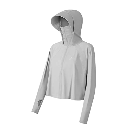 Vêtements de protection solaire femme t-shirt à capuche zippé manches longues